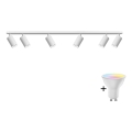 LED RGBW hämardatav vannitoa punktvalgusti TURYN 6xGU10/6,5W/230V 2700-6500K Wi-Fi IP44 valge