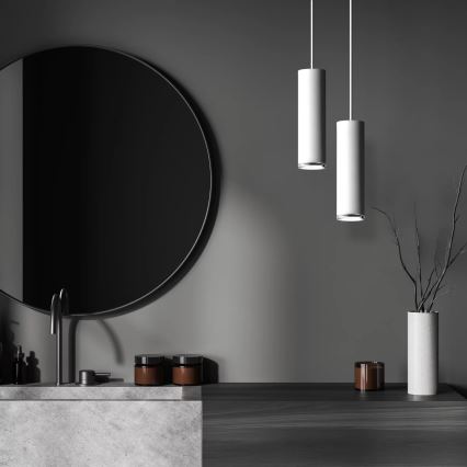LED RGBW hämardatav vannitoa rippvalgusti kaabliga TURYN 1xGU10/4,8W/230V 3000K IP44 valge + kaugjuhtimispult