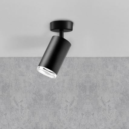 LED RGBW hämardatav vannitoa punktvalgusti TURYN 1xGU10/4,8W/230V 3000K IP44 must + kaugjuhtimispult