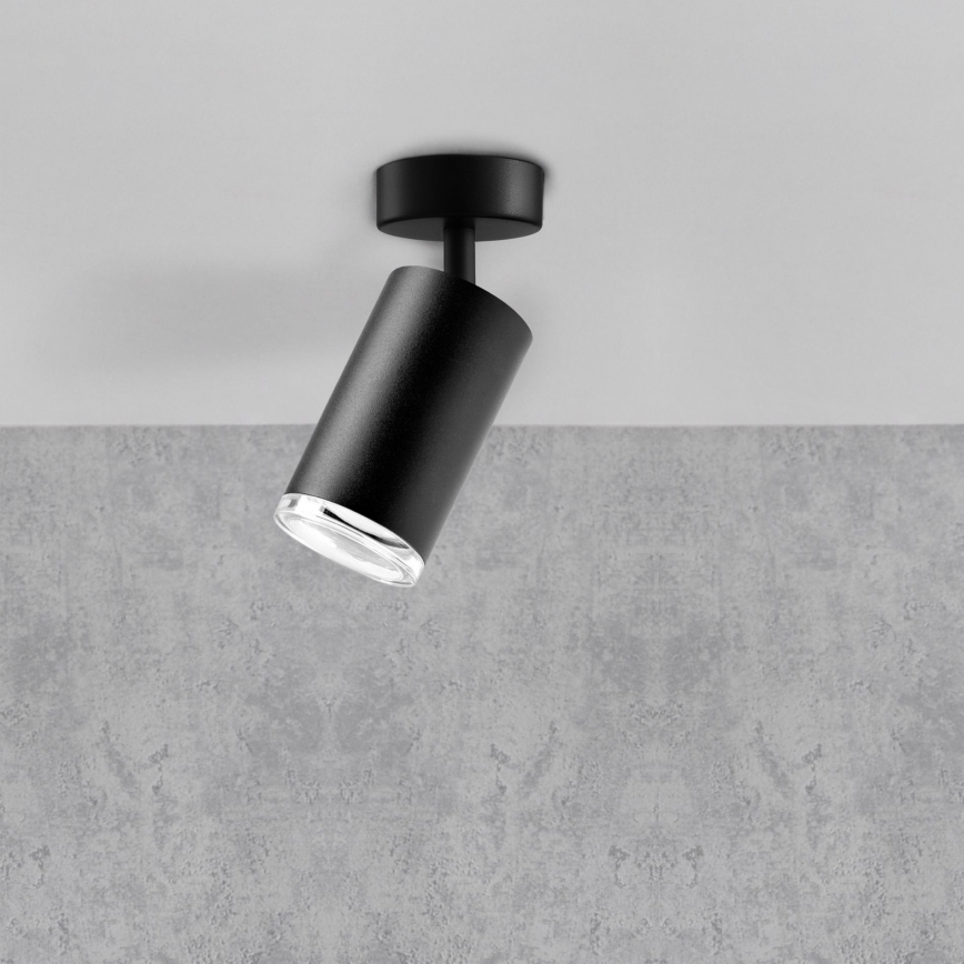 LED RGBW hämardatav vannitoa punktvalgusti TURYN 1xGU10/4,8W/230V 3000K IP44 must + kaugjuhtimispult