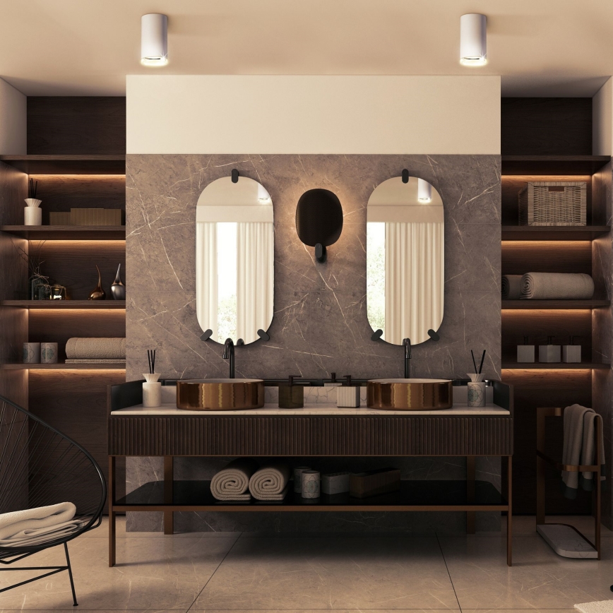 LED RGBW hämardatav vannitoa punktvalgusti TURYN 1xGU10/6W/2300V 3000K Wi-Fi IP44 valge