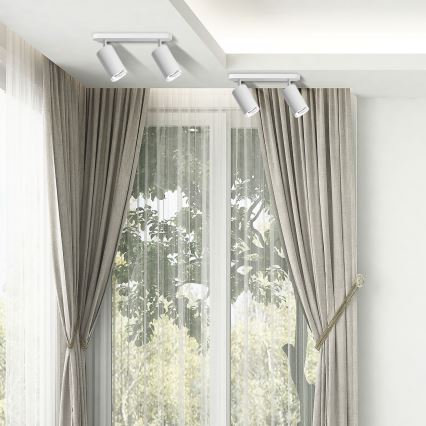 LED RGBW hämardatav vannitoa suunavalgusti TURYN 2xGU10/4,8W/230V 3000K IP44 valge + kaugjuhtimispult