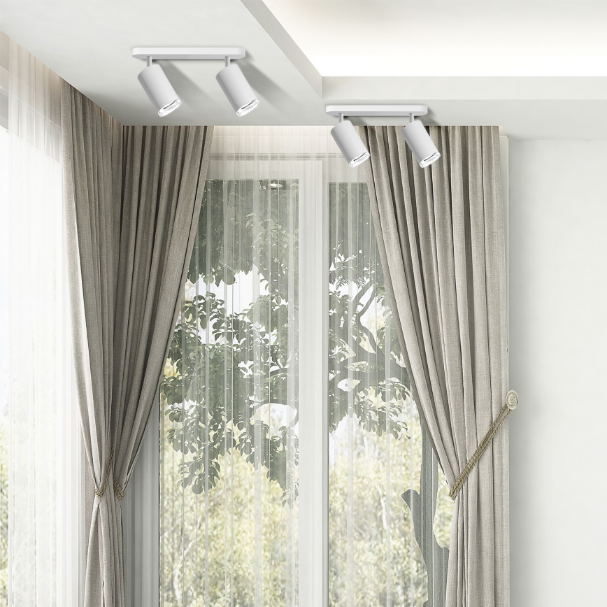 LED RGBW hämardatav vannitoa suunavalgusti TURYN 2xGU10/4,8W/230V 3000K IP44 valge + kaugjuhtimispult