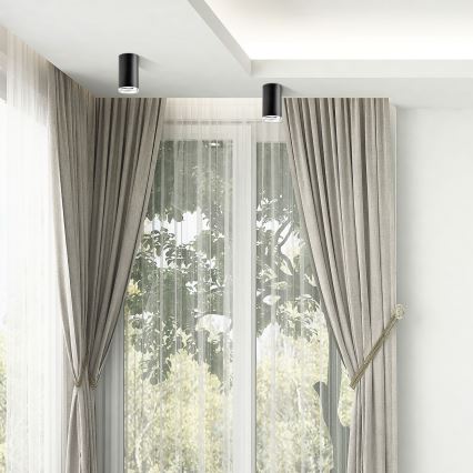 LED RGBW hämardatav vannitoa spottvalgusti TURYN 1xGU10/4,8W/230V 3000K IP44 must + kaugjuhtimispult