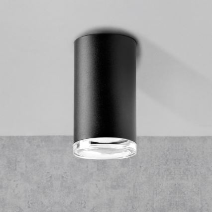 LED RGBW hämardatav vannitoa spottvalgusti TURYN 1xGU10/4,8W/230V 3000K IP44 must + kaugjuhtimispult