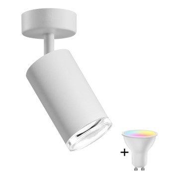 LED RGBW hämardatav vannitoa suunavalgusti TURYN 1xGU10/6,5W/230V 2700-6500K Wi-Fi IP44 valge