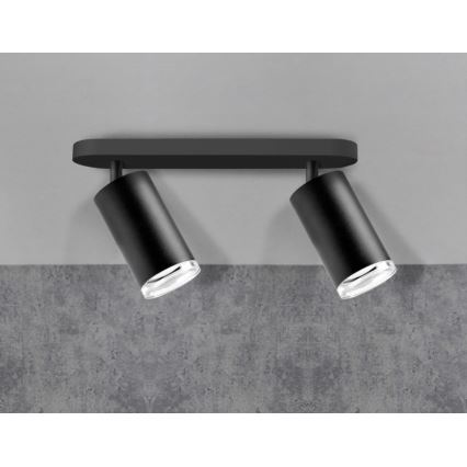 LED RGBW hämardatav vannitoa kohtvalgusti TURYN 2xGU10/6,5W/230V 2700-6500K Wi-Fi IP44 must