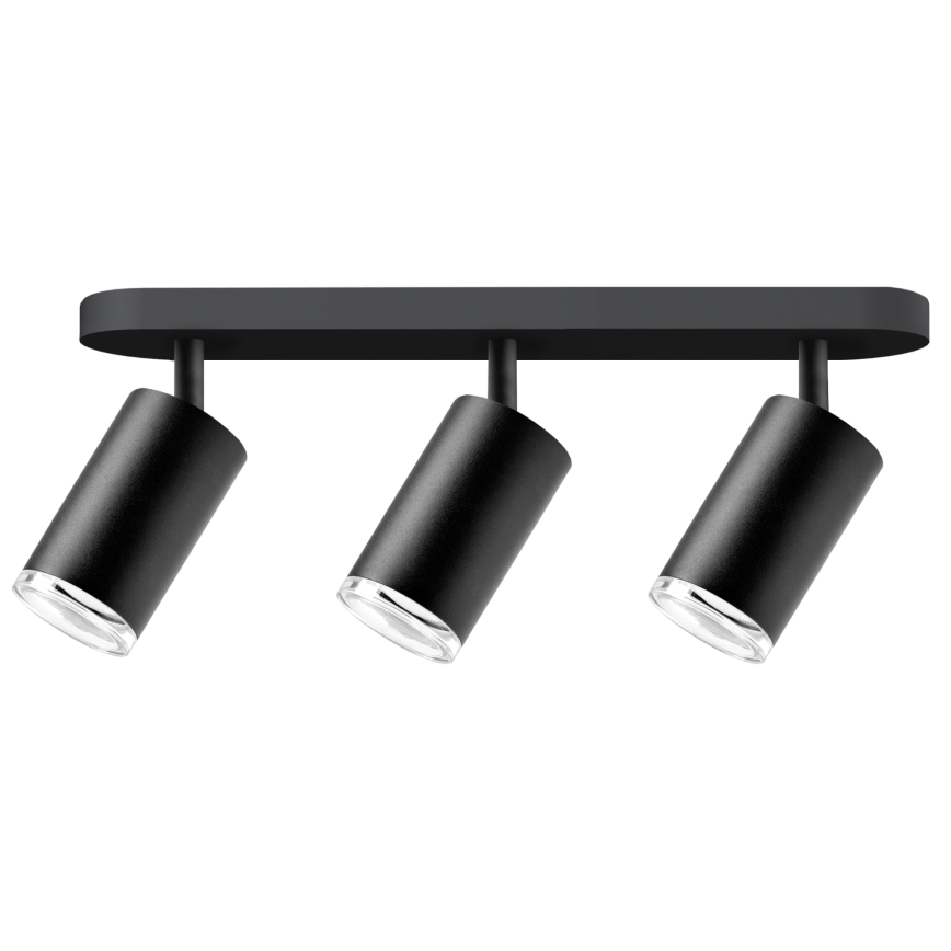 LED RGBW hämardatav vannitoa punktvalgusti TURYN 3xGU10/4,8W/230V 3000K IP44 must + kaugjuhtimispult