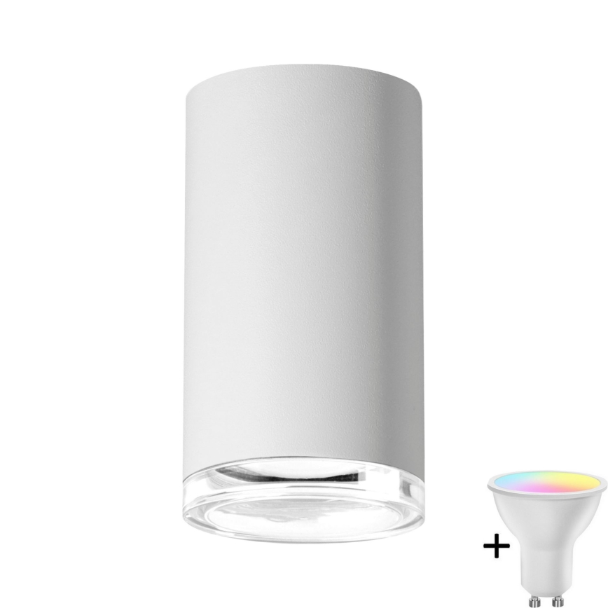 LED RGBW Hämardatav vannitoalamp TURYN 1xGU10/6,5W/230V 2700-6500K Wi-Fi IP44 valge