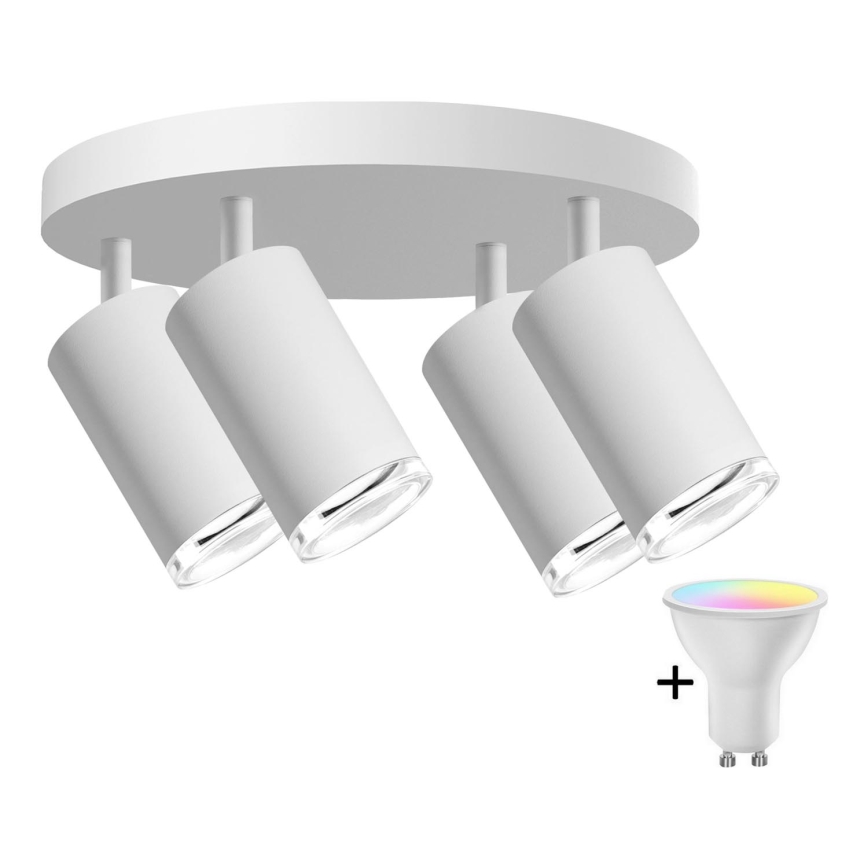 LED RGBW Hämardatav vannivalgusti TURYN 4xGU10/6,5W/230V 2700-6500K Wi-Fi IP44 valge