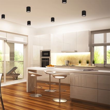 LED RGBW Hämblikuga valgusti JUPITER 1xE27/6,5W/230V 2700-6500K Wi-Fi, diameeter 9,8 cm must