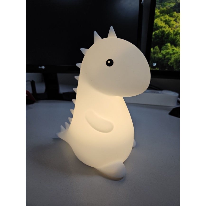 LED RGBW Laste puutetundlik lamp LED/1W/5V USB 1200 mAh dinosaurus