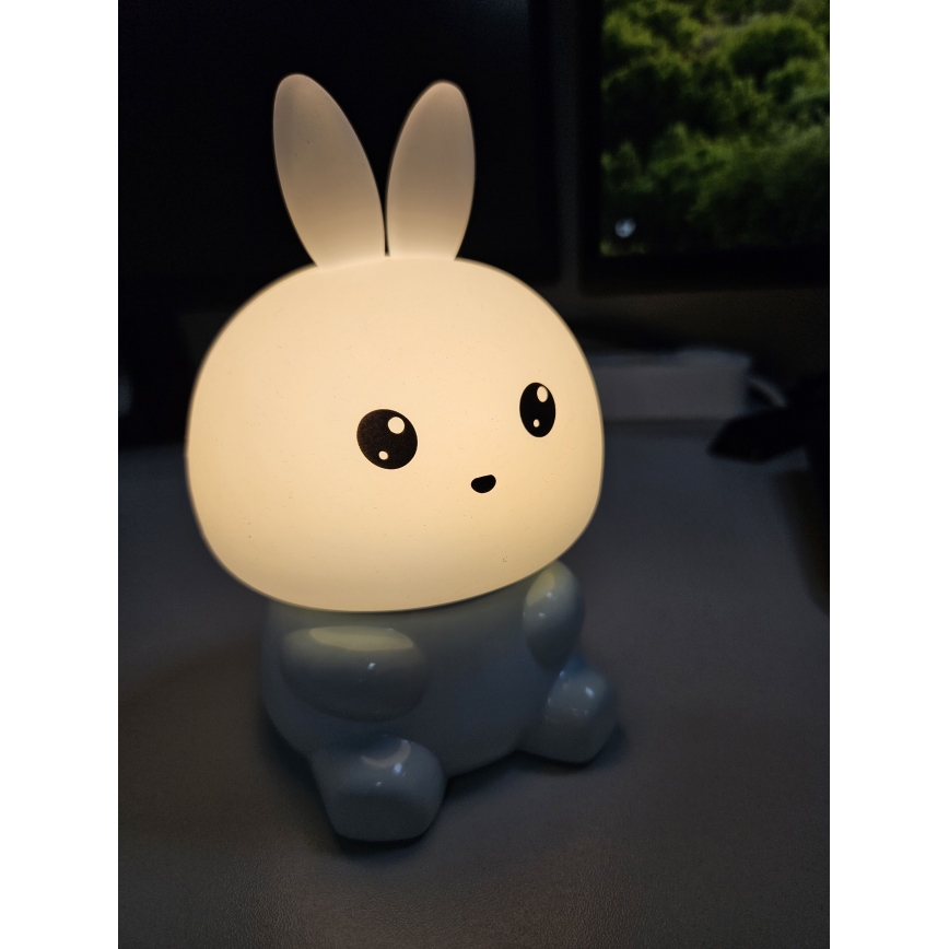 LED RGBW laste puutetundlik lamp LED/1W/5V USB 1200 mAh jänes