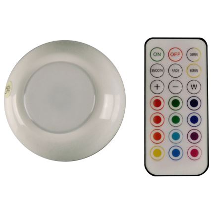 LED RGBW Hämardatav mööblivalgustus LED/0,5W/4,5V 3xAAA valge + kaugjuhtimispult