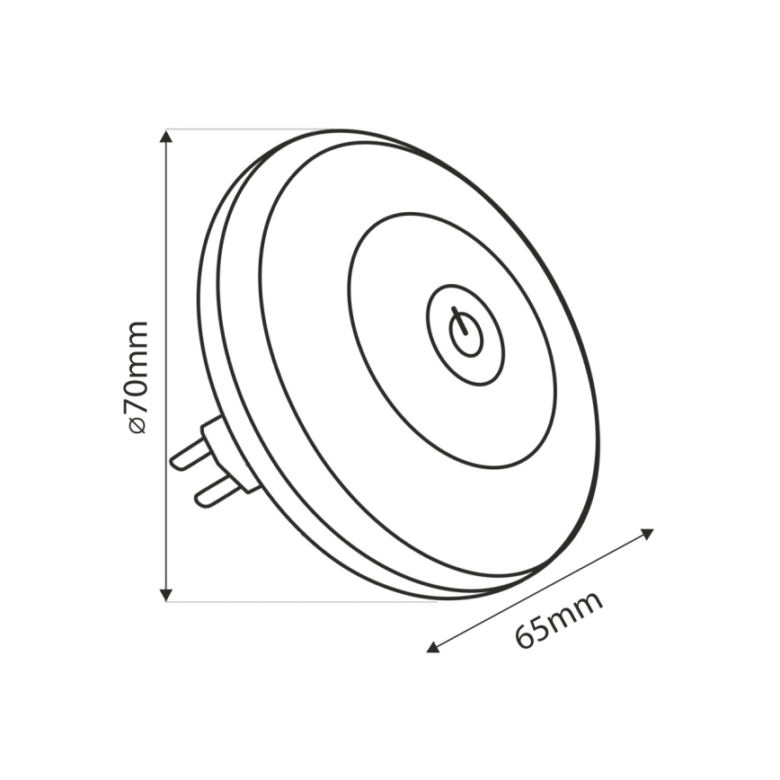 LED RGBW Öölamp LED/1W/230V valge