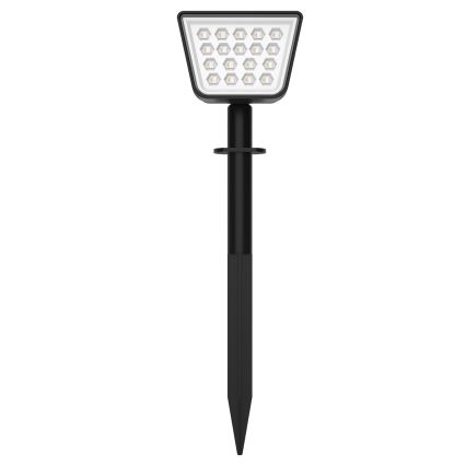 LED RGBW päikesevalgusti anduriga LED/3,7V IP54 1200 mAh must