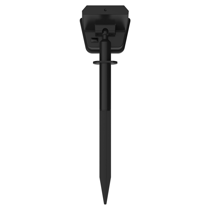 LED RGBW päikesevalgusti anduriga LED/3,7V IP54 1200 mAh must