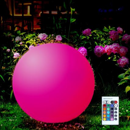 LED RGBW Päiksepatareiga valgusti BALL LED/1,2V d. 30 cm IP65 + kaugjuhtimispult