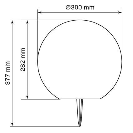 LED RGBW Päiksepatareiga valgusti BALL LED/1,2V d. 30 cm IP65 + kaugjuhtimispult