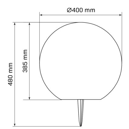 LED RGBW Päiksepatareiga valgusti BALL LED/1,2V d. 40 cm IP65 + kaugjuhtimispult