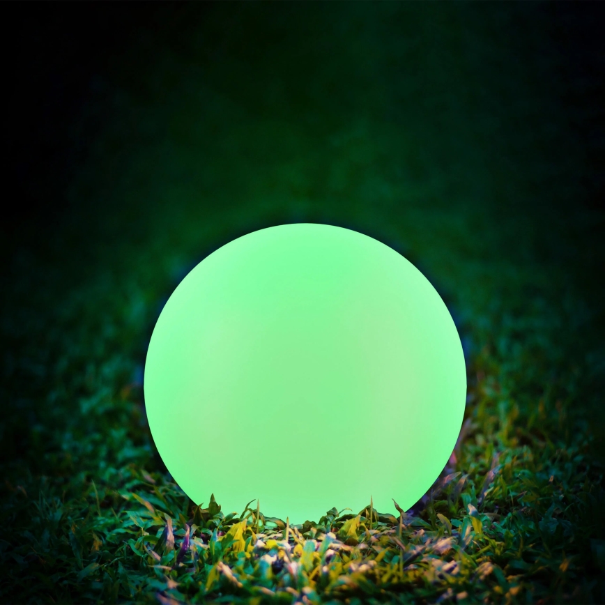 LED RGBW Päiksepatareiga valgusti BALL LED/3,2V 500 mAh d. 20 cm IP65 + kaugjuhtimispult
