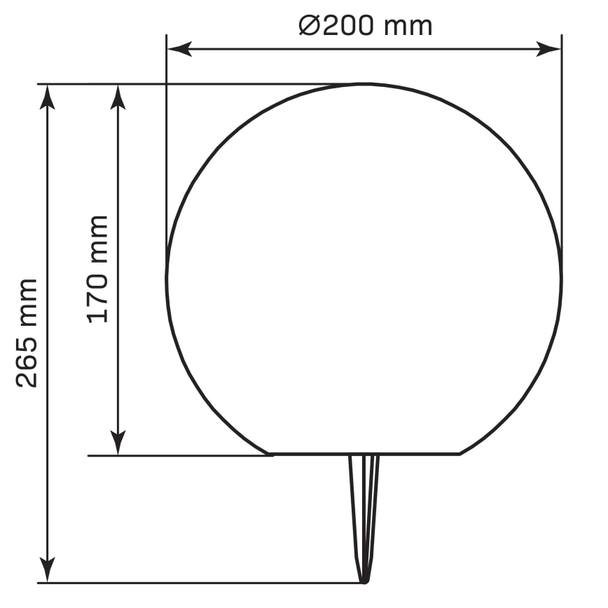 LED RGBW Päiksepatareiga valgusti BALL LED/3,2V 500 mAh d. 20 cm IP65 + kaugjuhtimispult