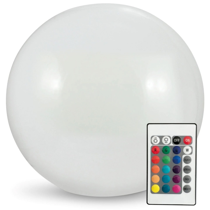 LED RGBW Päiksepatareiga valgusti BALL LED/3,7V 1500 mAh d. 50 cm IP65 + kaugjuhtimispult