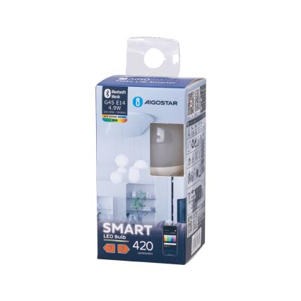 LED RGBW Hämardatav pirn G45 E14/4,9W/230V 2700-6500K - Aigostar