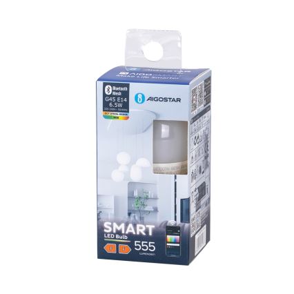 LED RGBW Hämardatav pirn G45 E14/6,5W/230V 2700-6500K - Aigostar