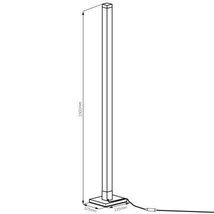 LED RGBW Hämardatav põrandalamp MAGICAL LED/7W/230V + kaugjuhtimispult