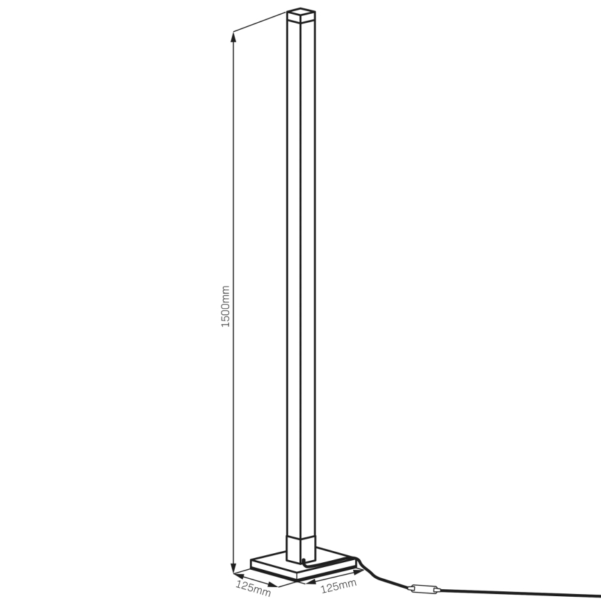 LED RGBW Hämardatav põrandalamp MAGICAL LED/7W/230V + kaugjuhtimispult
