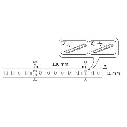 LED RGBW Väli hämardatav valgusriba 5m LED/24W/12V IP65