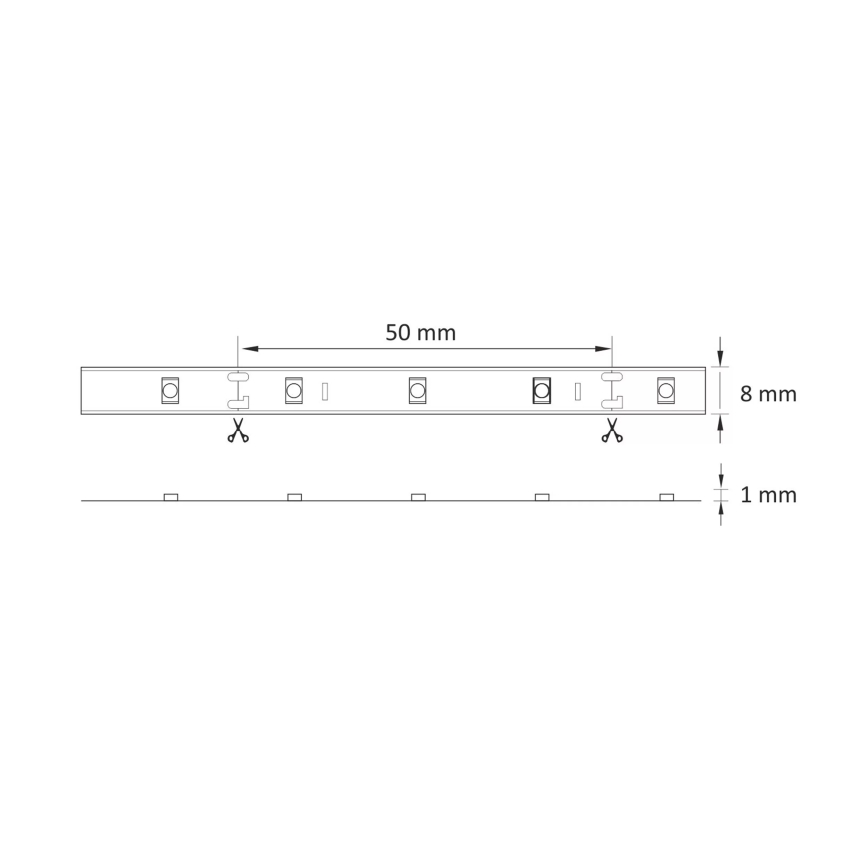 LED Riba 5m LED/10W/12V IP20 6,500K
