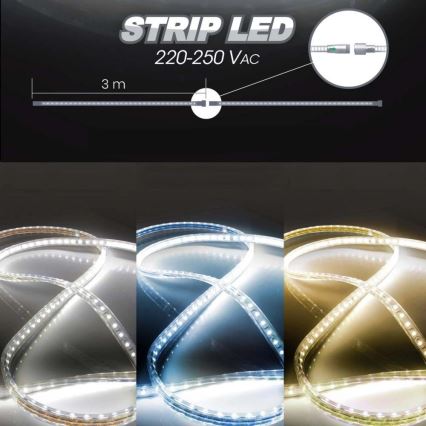 LED Riba EASY CONNECT LED/14,4W/230V 3m IP67 külm valge