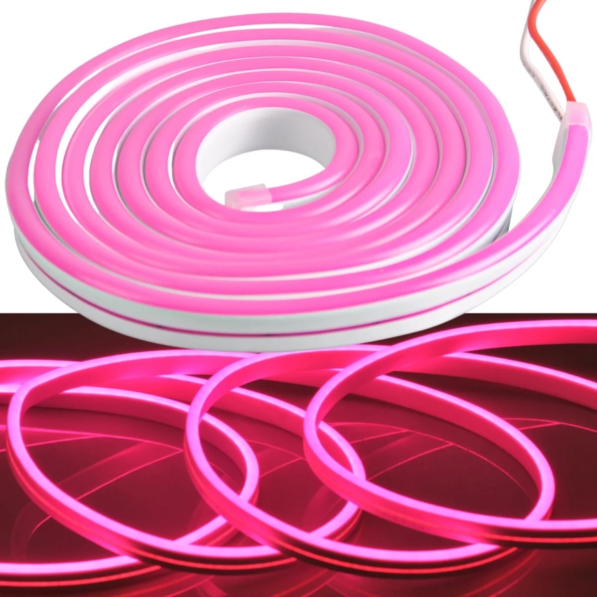 LED Riba NEON 2 m LED/17W/12V IP65 roosa