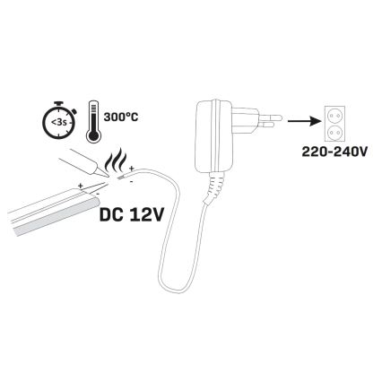 LED Riba NEON 2 m LED/17W/12V IP65 sinine