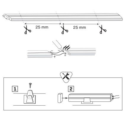 LED Riba NEON 5 m LED/23W/12V IP65 roheline