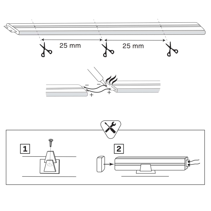 LED Riba NEON 5 m LED/23W/12V IP65 roheline