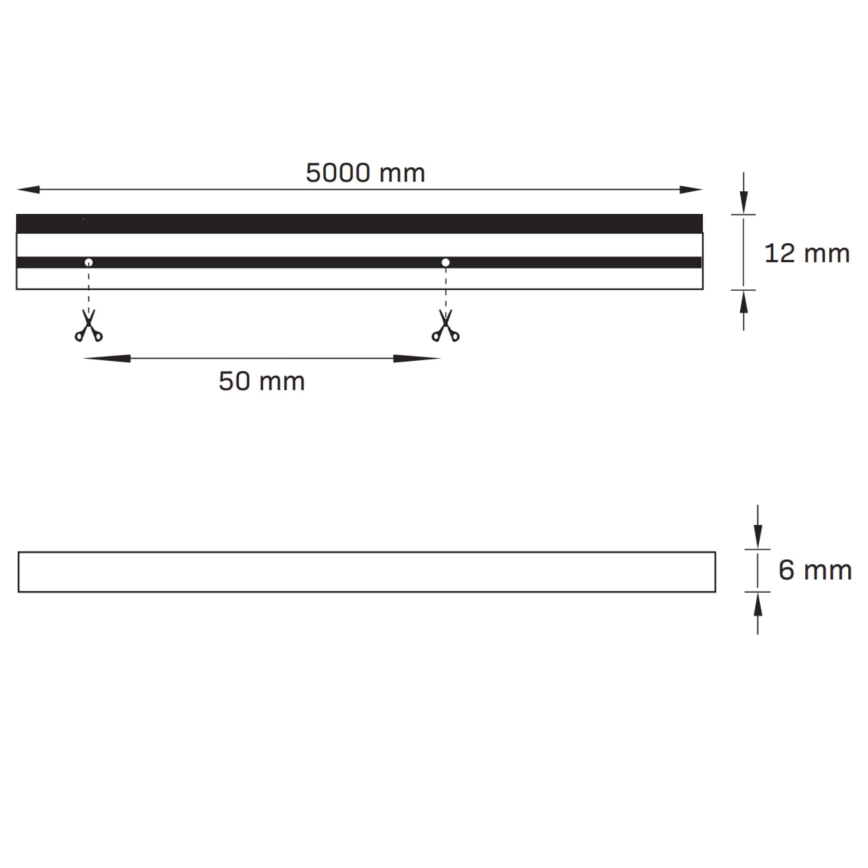 LED Riba NEON 5m LED/30W/24V roheline IP65