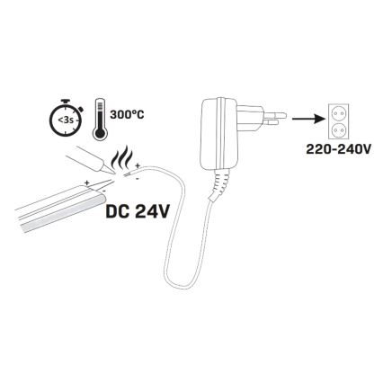 LED Riba NEON 5m LED/40W/24V oranž IP65