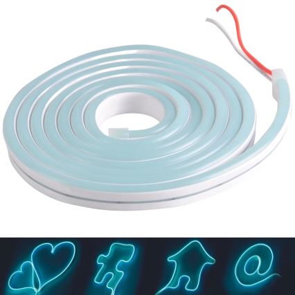 LED Riba NEON 5m LED/40W/24V sinine IP65