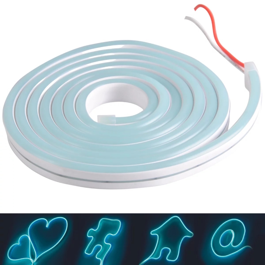 LED Riba NEON 5m LED/40W/24V sinine IP65