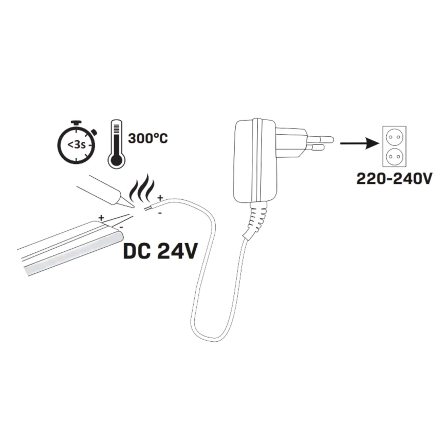 LED Riba NEON 5m LED/48W/24V 4000K IP65