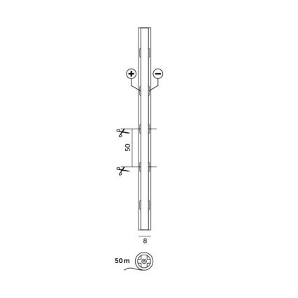 LED Riba TRAMO LED/500W/24V 50 m 3000K
