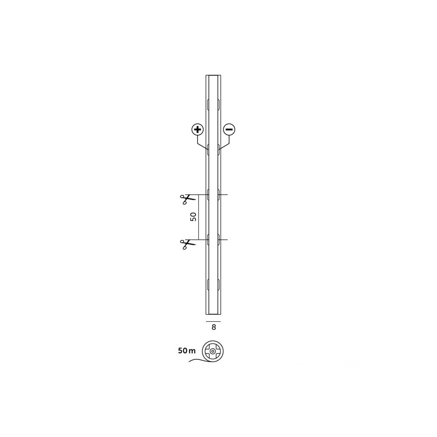 LED Riba TRAMO LED/500W/24V 50 m 3000K