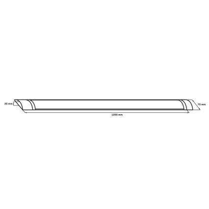 LED-ribavalgusti LED/36W/230V 4000K 120 cm must