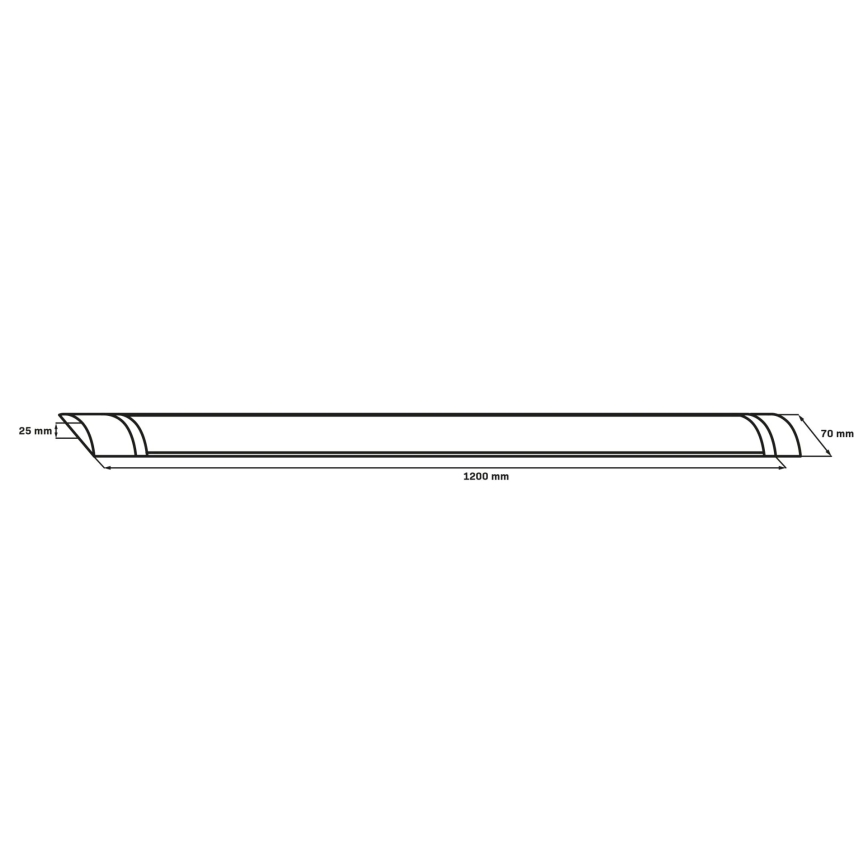 LED-ribavalgusti LED/36W/230V 4000K 120 cm must