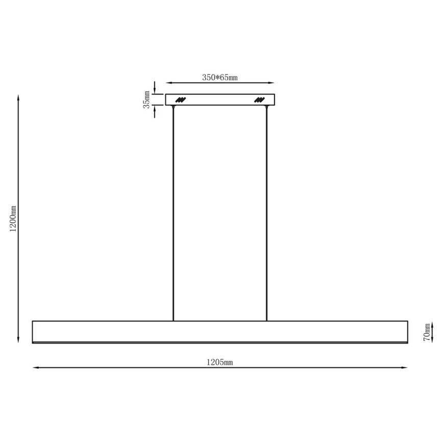 LED-riipvalgusti BERNADETTA kaabliga, 20 W, 230 V, 4000 K, valge