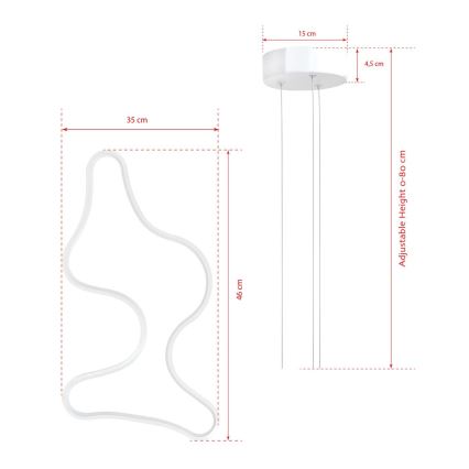 LED Rippla ARTISAN LED/36W/230V 4000K valge