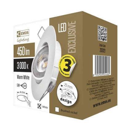 LED ripplaevalgusti EXCLUSIVE 1xLED/5W/230V 3000 K valge